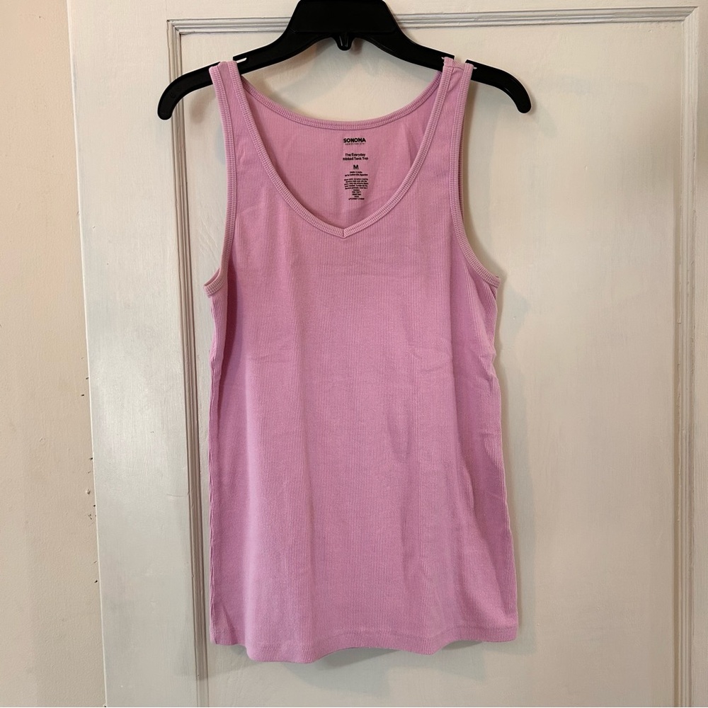 Sonoma Women's Pink Tank Top Summer Shirt Casual Cute